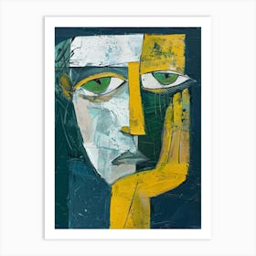 Man'S Face 3 Art Print