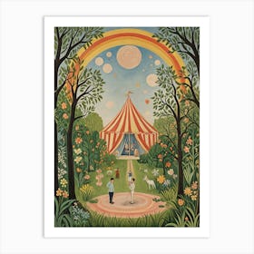 Circus In The Park Art Print