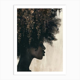 Afro Hair Canvas Print 1 Art Print