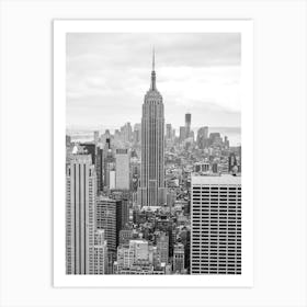 Black And White Empire State Building Art Print