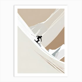 Skier On The Slopes Art Print