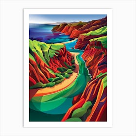 Cliffs Of Nauru Art Print