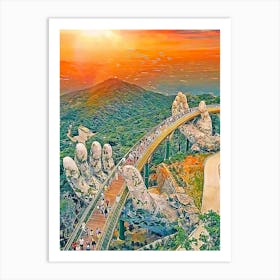 Golden Bridge, Da Nang, Viet Nam Art Print