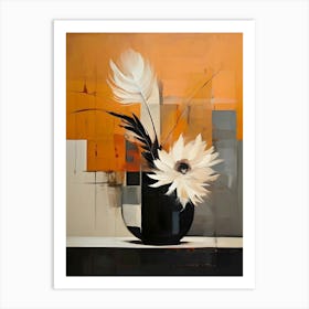 White Flowers In A Vase 1 Art Print