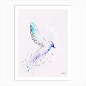 Dove Of Peace Symbol 1 Minimal Watercolour Art Print