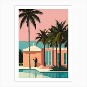 House By The Pool Art Print