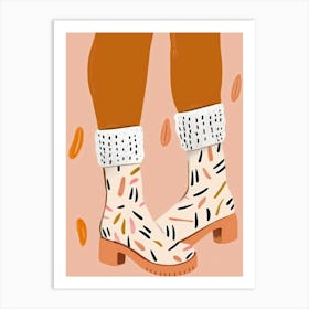 Illustration Of A Pair Of Boots Art Print