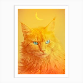 Phoenix Cat Totem Animal Art Print