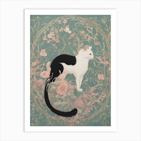 Black & White Cat Art Print