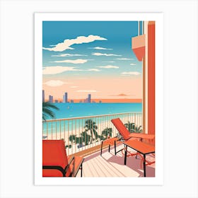 Cancun, Mexico, Graphic Illustration 3 Art Print