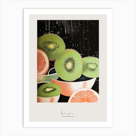 Art Deco Kiwi Poster Art Print