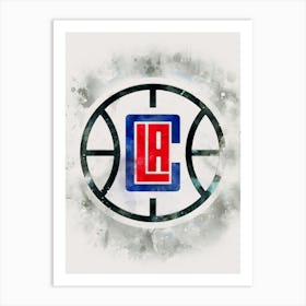 Los Angeles Clippers Paint Art Print
