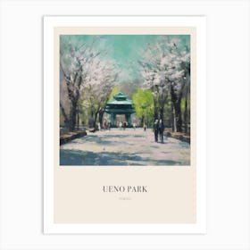 Ueno Park Tokyo 2 Vintage Cezanne Inspired Poster Art Print