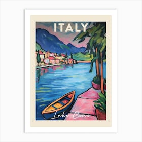 Lake Como Italy 6 Fauvist Painting  Travel Poster Art Print