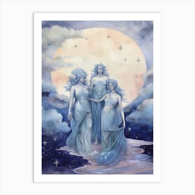 The Muses Blue Dream Painting Art Print