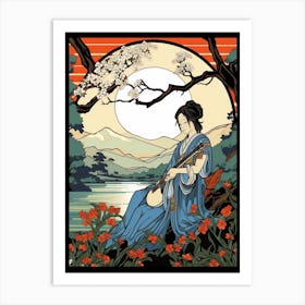 Oirase Stream, Japan Vintage Travel Art 4 Art Print