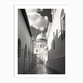 Nazareth, Israel, Photography In Black And White 4 Art Print