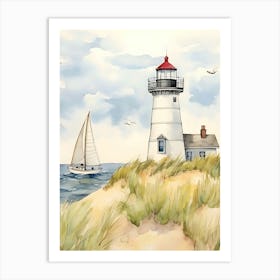 Lighthouse Painting Art Print