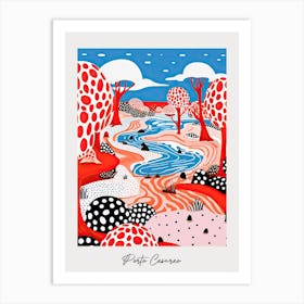 Poster Of Porto Cesareo, Italy, Illustration In The Style Of Pop Art 1 Art Print