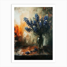 Baroque Floral Still Life Bluebonnet 7 Art Print