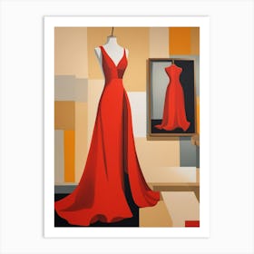 Red Dress 1 Art Print