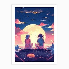 Lofi Girls 11 Art Print