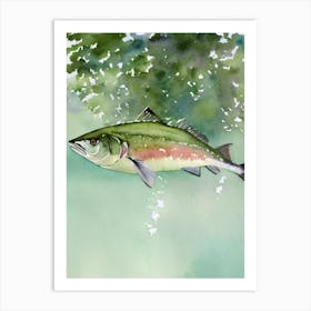 King Mackerel Storybook Watercolour Art Print