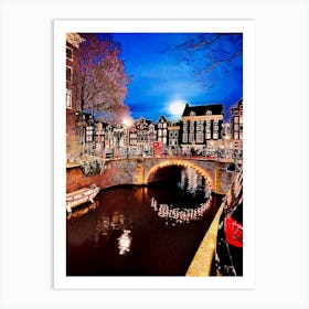 Amsterdam At Night Art Print