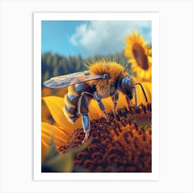 Sweat Bee Storybook Illustration 8 Art Print