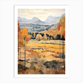 Autumn National Park Painting Yosemite National Park California Usa 2 Art Print