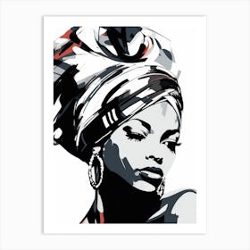 African Woman In A Turban 7 Art Print