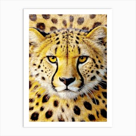 Cheetah With Skin Texture Poster