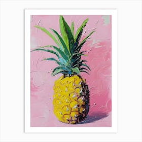 Pineapple On Pink Art Print