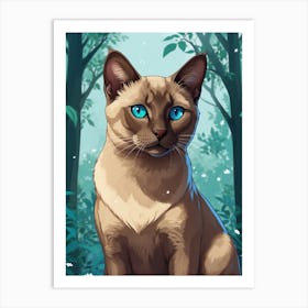 Siamese Cat 3 Art Print