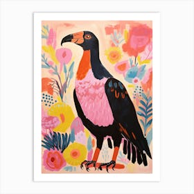 Pink Scandi California Condor 3 Art Print