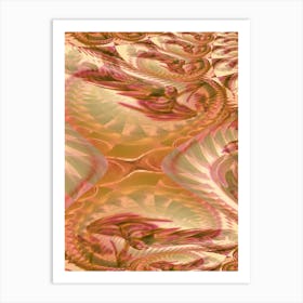 Abstrakt Brown floral pattern Art Print