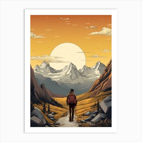 Long Range Traverse Canada 1 Vintage Travel Illustration Art Print