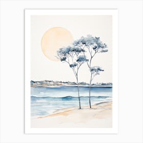 Watercolour Of Bondi Beach   Sydney Australia 1 Art Print