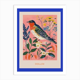 Spring Birds Poster Swallow 6 Art Print
