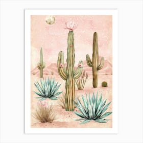 Cactus Desert 2 Art Print