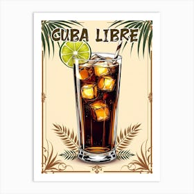 Cuba Libre Cocktail V 02 Art Print