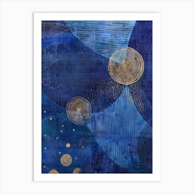 Blue And Gold 22 Art Print