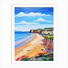 Filey Beach, North Yorkshire, Matisse And Rousseau Style 3 Art Print