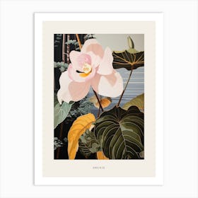 Flower Illustration Orchid 4 Poster Art Print