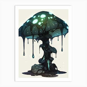 Dripping Mushroom Art Print