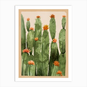 Blooming Cactus 1 Art Print