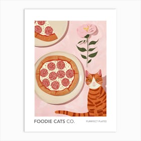 Foodie Cats Co Cat And Pizza 5 Art Print