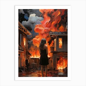 'Burning City' Art Print