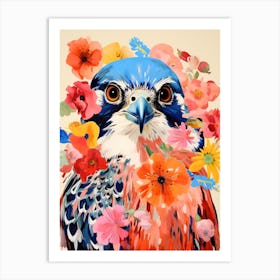 Bird With A Flower Crown American Kestrel 3 Art Print