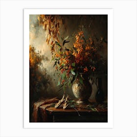 Baroque Floral Still Life Kangaroo Paw 1 Art Print